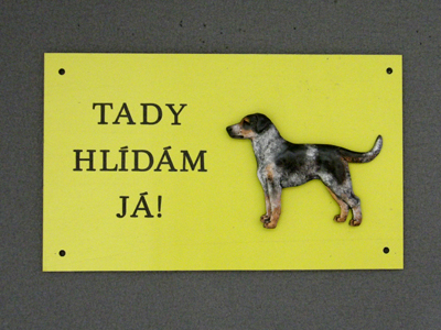 Bohemian Spotted Dog - Warning Outdoor Board Figure
