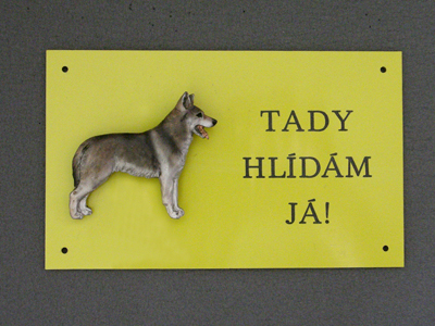 Czechoslovakian wolfdog - Warning Outdoor Board Figure