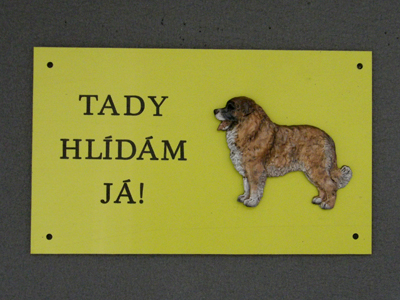 Caucasian Sheepdog - Warning Outdoor Board Figure