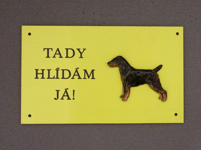German Hunt Terrier - Warning Outdoor Board Figure