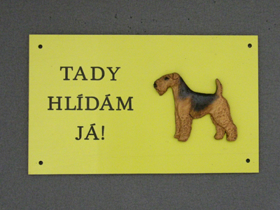 Welsh Terrier - Warning Outdoor Board Figure