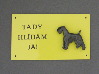 Kerry Blue Terrier - Warning Outdoor Board Figure