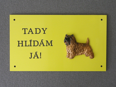 Cairn Terrier - Warning Outdoor Board Figure