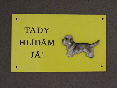 Dandie Dinmont Terrier - Warning Outdoor Board Figure