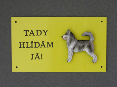 Siberian Husky - Warning Outdoor Board Figure