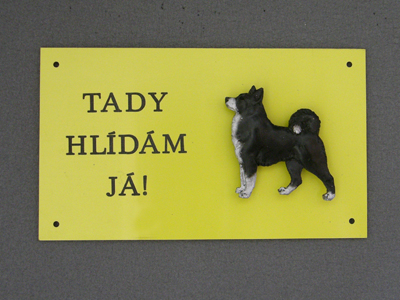 Karelian Beardog - Warning Outdoor Board Figure