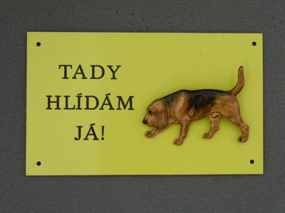 Bloodhound - Warning Outdoor Board Figure