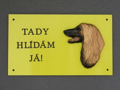 Afghan Hound - Warning Outdoor Board Head