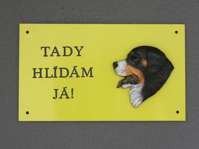 Bernese Mountain Dog - Warning Outdoor Board Head