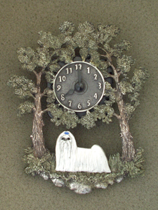 Maltese - Wall Clock metal
