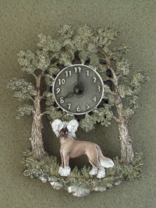 Chinese Crested Dog - Wall Clock metal