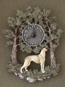 Greyhound - Wall Clock metal