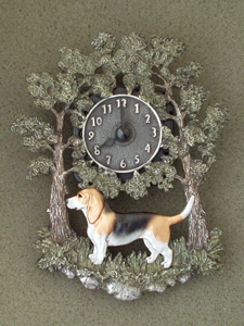 Basset Artresien-Normand - Wall Clock metal