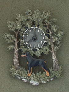 Dobermann - Wall Clock metal