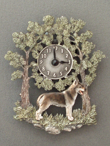 Czechoslovakian wolfdog - Wall Clock metal