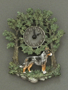 Australian Koolie - Wall Clock metal