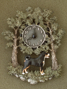 Apenzelský salašnický pes - Nástěnné hodiny kovové