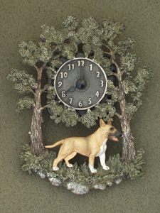 Bullterrier - Wall Clock metal