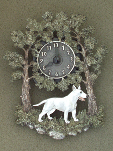 Bullterrier - Wall Clock metal