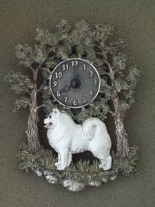 Samoyed - Wall Clock metal