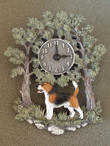 Beagle - Wall Clock metal